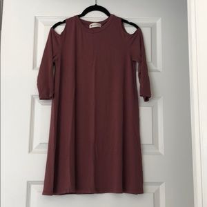 Maroon cut out dress
